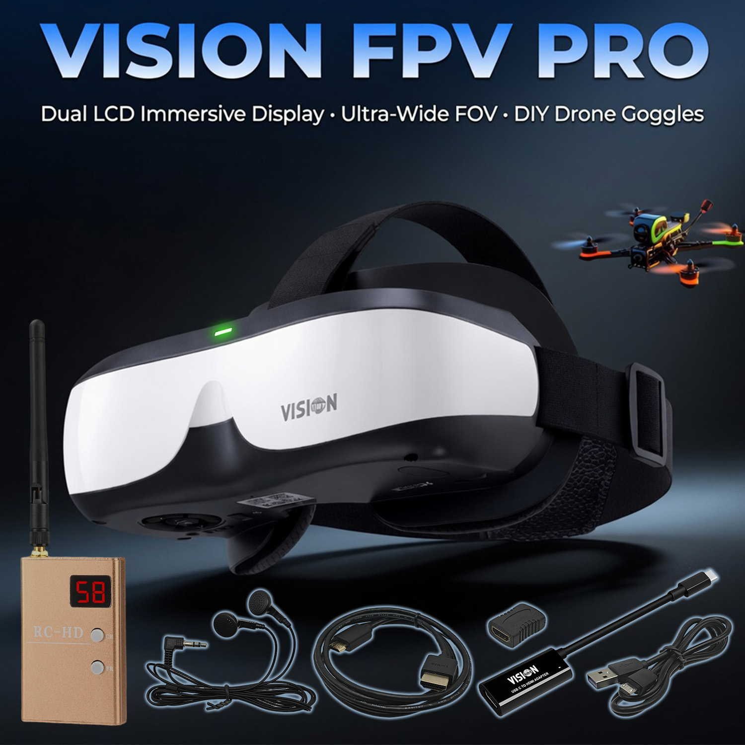 FPV Goggles, Head-Mounted Disp - огляд і ціна Skyzone Sky04O Pro Fpv Goggles